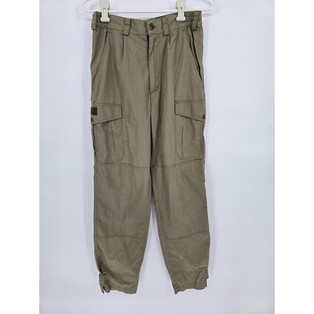 Halti Size XS Womens Cargo Pants Green Pleated Mid Rise